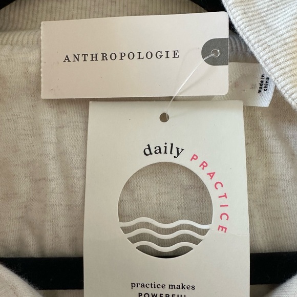 Women's Anthropologie Daily Practice Beige and Green Jacket with Nature Print - Picture 7 of 9